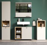 Badezimmer Spiegel Sao Paulo in Sand Badspiegel mit Ablage 80 cm