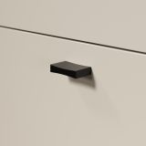 Hngeschrank Sao Paulo in Sand und Evoke Eiche Wandschrank 40 x 130 cm, Soft-Close