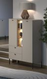 Highboard Sao Paulo in Kaschmir / Sand und Eiche, Kommode 93 x 140 cm mit Soft-Close