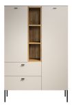 Highboard Sao Paulo in Kaschmir / Sand und Eiche, Kommode 93 x 140 cm mit Soft-Close
