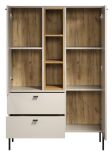 Highboard Sao Paulo in Kaschmir / Sand und Eiche, Kommode 93 x 140 cm mit Soft-Close