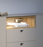Sideboard Sao Paulo in Sand und Evoke Eiche Kommode 154 cm, Soft-Close