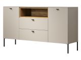 Sideboard Sao Paulo in Sand und Evoke Eiche Kommode 154 cm, Soft-Close