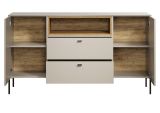 Sideboard Sao Paulo in Sand und Evoke Eiche Kommode 154 cm, Soft-Close