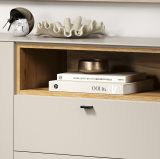 Sideboard Sao Paulo in Kaschmir / Sand und Eiche, Kommode 197 cm mit Soft-Close