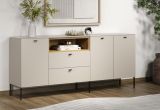 Sideboard Sao Paulo in Kaschmir / Sand und Eiche, Kommode 197 cm mit Soft-Close