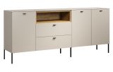 Sideboard Sao Paulo in Kaschmir / Sand und Eiche, Kommode 197 cm mit Soft-Close