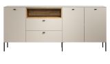 Sideboard Sao Paulo in Kaschmir / Sand und Eiche, Kommode 197 cm mit Soft-Close