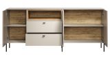 Sideboard Sao Paulo in Kaschmir / Sand und Eiche, Kommode 197 cm mit Soft-Close