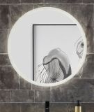 Badezimmer Spiegel Glide mit LED Beleuchtung und Touchschalter rund 80 cm