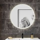 Badezimmer Spiegel Glide mit LED Beleuchtung und Touchschalter rund 80 cm