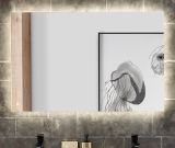 Badezimmer Spiegel Glide mit LED Beleuchtung und Touchschalter 100 cm