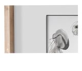 Badmbel Set Glide in wei Hochglanz und Eiche mit Waschbecken und LED Beleuchtung 100 x 190 cm