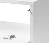 Waschbeckenunterschrank Glide in wei Hochglanz und grau 60 cm