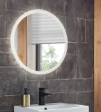Badezimmer Spiegel Glide mit LED Beleuchtung und Touchschalter rund 60 cm