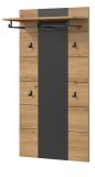 Garderobenpaneel Cooper in Artisan Eiche und grau Wandgarderobe 80 x 141 cm