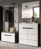 Garderobe Sitzbank Cooper in wei und grau Garderobenbank 80 cm, Soft-Close