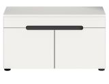 Garderobe Sitzbank Cooper in wei und grau Garderobenbank 80 cm, Soft-Close