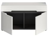 Garderobe Sitzbank Cooper in wei und grau Garderobenbank 80 cm, Soft-Close