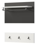 Garderobenpaneel Cooper in wei und grau Set 2-teilig 80 cm