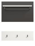 Garderobenpaneel Cooper in wei und grau Set 2-teilig 80 cm
