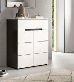 Schuhkommode Cooper in wei und grau Flurkommode 80 x 94 cm, Soft-Close