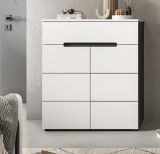 Schuhkommode Cooper in wei und grau Flurkommode 80 x 94 cm, Soft-Close