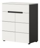 Schuhkommode Cooper in wei und grau Flurkommode 80 x 94 cm, Soft-Close