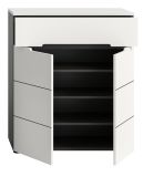 Schuhkommode Cooper in wei und grau Flurkommode 80 x 94 cm, Soft-Close