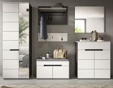 Garderobe Set 6-teilig Cooper in wei und grau 255 cm, Soft-Close