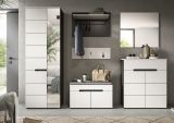 Garderobe Set 2-teilig Cooper in wei und grau Schuhkommode und Spiegel, Soft-Close