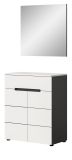 Garderobe Set 2-teilig Cooper in wei und grau Schuhkommode und Spiegel, Soft-Close