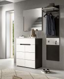 Garderobenpaneel Cooper in grau und wei Wandgarderobe 45 x 165 cm