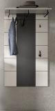 Garderobenpaneel Cooper in wei und grau Wandgarderobe 80 x 141 cm