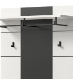 Garderobenpaneel Cooper in wei und grau Wandgarderobe 80 x 141 cm