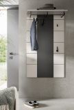 Garderobenpaneel Cooper in wei und grau Wandgarderobe 80 x 141 cm