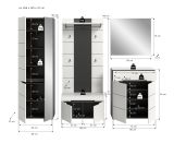 Garderobe Set 5-teilig Cooper in wei und grau 255 cm, Soft-Close