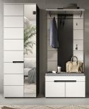 Garderobe Set 3-teilig Cooper in wei und grau 160 cm, Soft-Close
