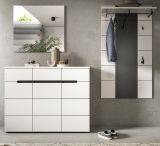 Garderobe Set 3-teilig Cooper in wei und grau 215 cm, Soft-Close