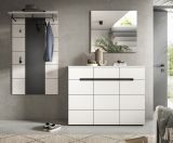 Garderobe Set 3-teilig Cooper in wei und grau 215 cm, Soft-Close