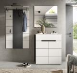 Garderobe Set 3-teilig Cooper in wei und grau 175 cm, Soft-Close