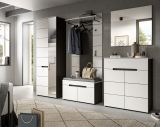 Garderobe Set 3-teilig Cooper in wei und grau 175 cm, Soft-Close