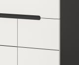 Garderobe Set 4-teilig Cooper in wei und grau 220 cm, Soft-Close