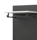 Garderobe Set 4-teilig Cooper in wei und grau 220 cm, Soft-Close