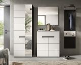 Garderobe Set 4-teilig Cooper in wei und grau 220 cm, Soft-Close