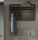 Garderobenpaneel Cooper in Salbei grn und grau Set 2-teilig 80 cm