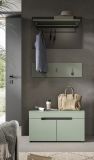Garderobenpaneel Cooper in Salbei grn und grau Set 2-teilig 80 cm