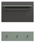Garderobenpaneel Cooper in Salbei grn und grau Set 2-teilig 80 cm