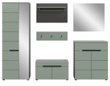 Garderobe Set 6-teilig Cooper in Salbei Grn und Basalt Grau, Komplett-Set mit Soft-Close