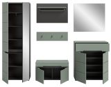 Garderobe Set 6-teilig Cooper in Salbei Grn und Basalt Grau, Komplett-Set mit Soft-Close